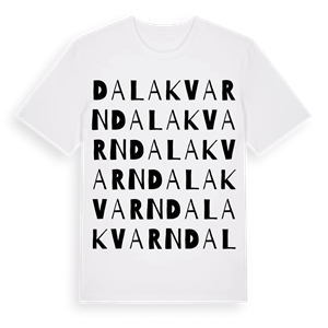 Dala kvarn ordlek t-shirt – ekologisk bomull t-shirt från Pinshirt