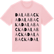 Pink Cotton t-shirt med Dalabacka ordlek t-shirt