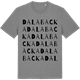 Mid Heather Gray t-shirt med Dalabacka ordlek t-shirt
