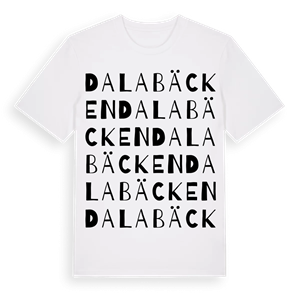 Dalabäcken ordlek t-shirt – ekologisk bomull t-shirt från Pinshirt