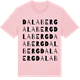 Pink Cotton t-shirt med Dalaberg ordlek t-shirt