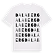 White t-shirt med Dalaberg ordlek t-shirt