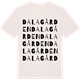 Vintage White t-shirt med Dalagården ordlek t-shirt