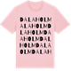 Pink Cotton t-shirt med Dalaholm ordlek t-shirt