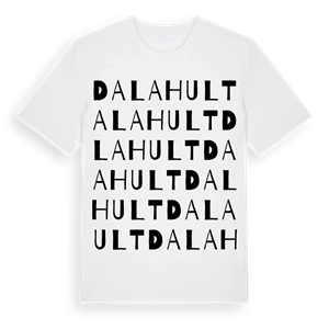 Dalahult ordlek t-shirt – ekologisk bomull t-shirt från Pinshirt