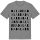 Mid Heather Gray t-shirt med Dalarna ordlek t-shirt