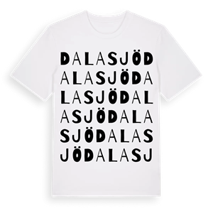 Dalasjö ordlek t-shirt – ekologisk bomull t-shirt från Pinshirt