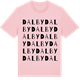 Pink Cotton t-shirt med Dalby ordlek t-shirt