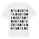 White t-shirt med Däldenäs ordlek t-shirt