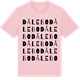 Pink Cotton t-shirt med Dålebo ordlek t-shirt