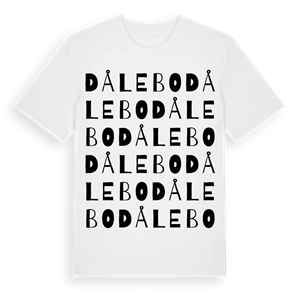 Dålebo ordlek t-shirt – ekologisk bomull t-shirt från Pinshirt