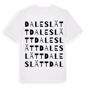Daleslätt ordlek t-shirt – ekologisk bomull t-shirt från Pinshirt