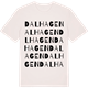 Vintage White t-shirt med Dalhagen ordlek t-shirt
