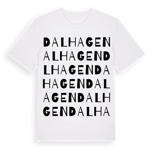 Dalhagen ordlek t-shirt – ekologisk bomull t-shirt från Pinshirt