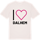 Vintage White t-shirt med Jag älskar Dalhem t-shirt stort tryck
