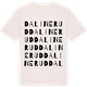 Vintage White t-shirt med Dalinerud ordlek t-shirt
