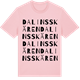 Pink Cotton t-shirt med Dalinsskären ordlek t-shirt
