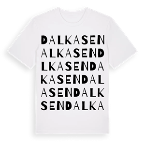 Dalkasen ordlek t-shirt – ekologisk bomull t-shirt från Pinshirt