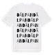 White t-shirt med Dälpan ordlek t-shirt