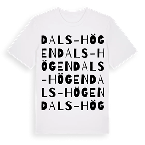 Dals-Högen ordlek t-shirt – ekologisk bomull t-shirt från Pinshirt