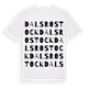 White t-shirt med Dals Rostock ordlek t-shirt