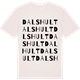 Vintage White t-shirt med Dalshult ordlek t-shirt