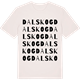 Vintage White t-shirt med Dalskog ordlek t-shirt