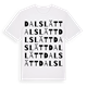 White t-shirt med Dalslätt ordlek t-shirt
