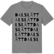 Mid Heather Gray t-shirt med Dalslätt ordlek t-shirt