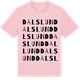 Pink Cotton t-shirt med Dalslund ordlek t-shirt