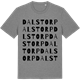 Mid Heather Gray t-shirt med Dalstorp ordlek t-shirt