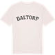 Vintage White t-shirt med Daltorp böjd t-shirt