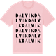 Pink Cotton t-shirt med Dalvik ordlek t-shirt