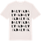 Vintage White t-shirt med Dalvik ordlek t-shirt