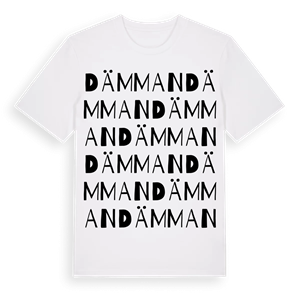 Dämman ordlek t-shirt – ekologisk bomull t-shirt från Pinshirt