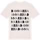Vintage White t-shirt med Dammarna ordlek t-shirt