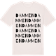 Vintage White t-shirt med Dammen ordlek t-shirt