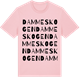 Pink Cotton t-shirt med Dammeskogen ordlek t-shirt