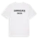 White t-shirt med Dammholmen i Sverige t-shirt