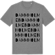 Mid Heather Gray t-shirt med Dammholmen ordlek t-shirt