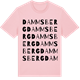 Pink Cotton t-shirt med Dammsberg ordlek t-shirt