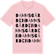 Pink Cotton t-shirt med Dammsgården ordlek t-shirt