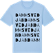 Blue Soul t-shirt med Dammsvedjan ordlek t-shirt