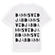 White t-shirt med Dammsvedjan ordlek t-shirt