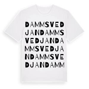 Dammsvedjan ordlek t-shirt – ekologisk bomull t-shirt från Pinshirt
