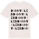 Vintage White t-shirt med Dammviken ordlek t-shirt