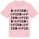 Pink Cotton t-shirt med Dampen ordlek t-shirt