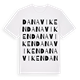 White t-shirt med Danaviken ordlek t-shirt