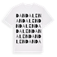 White t-shirt med Dandalen ordlek t-shirt