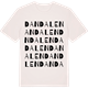 Vintage White t-shirt med Dandalen ordlek t-shirt